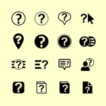 Help icons Stock Illustration