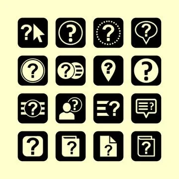 Help icons Stock Illustration