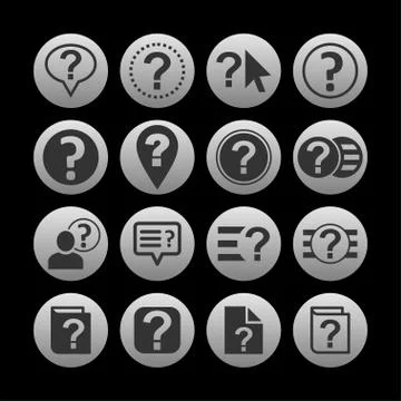 Help icons Stock Illustration