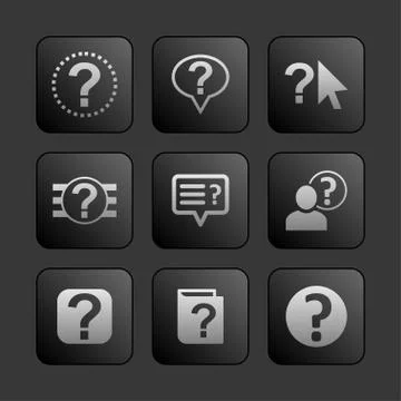 Help icons Stock Illustration