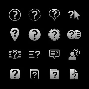 Help icons Stock Illustration