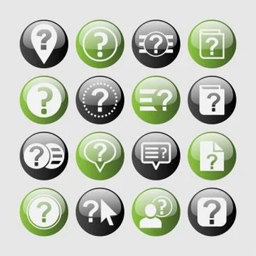 Help icons Stock Illustration