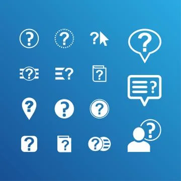 Help icons Stock Illustration