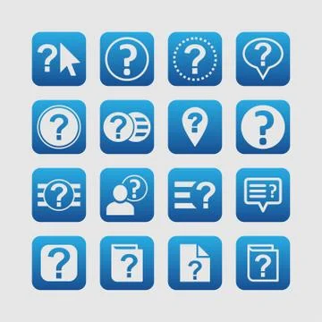 Help icons Stock Illustration