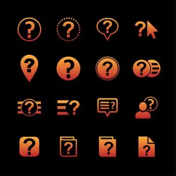 Help icons Stock Illustration