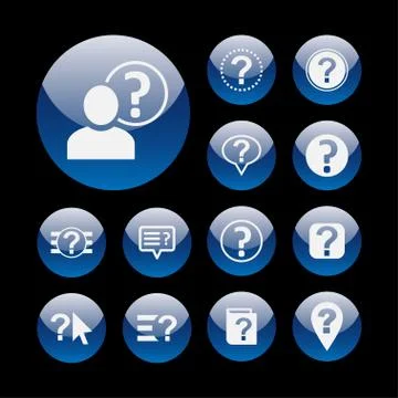 Help icons Stock Illustration