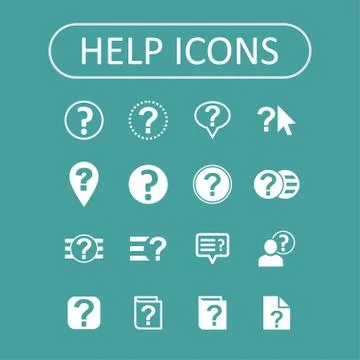 Help icons Stock Illustration