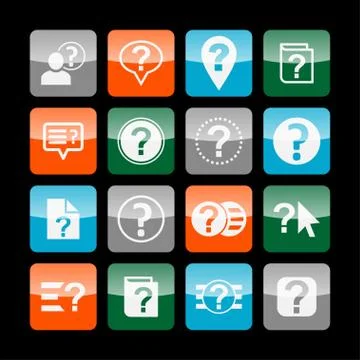 Help icons Stock Illustration