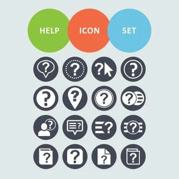 Help icons Stock Illustration