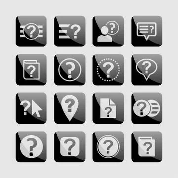 Help icons Stock Illustration