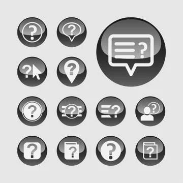 Help icons Stock Illustration