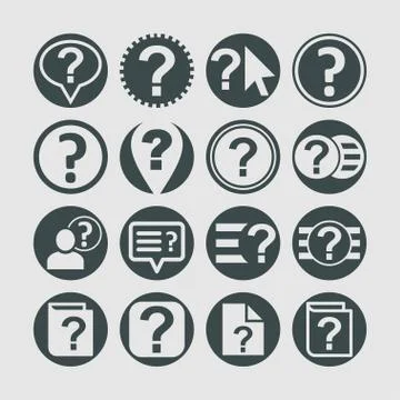 Help icons Stock Illustration