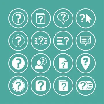 Help icons Stock Illustration