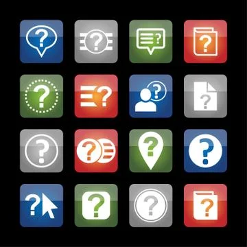 Help icons Stock Illustration