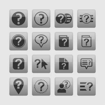 Help icons Stock Illustration