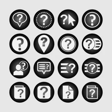 Help icons Stock Illustration