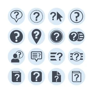 Help icons Stock Illustration