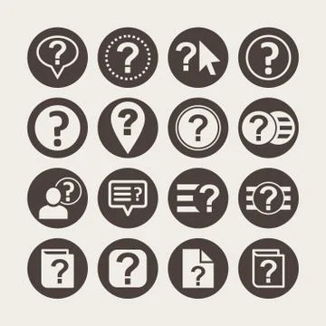Help icons Stock Illustration