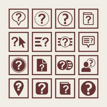 Help icons Stock Illustration