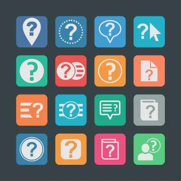 Help icons Stock Illustration