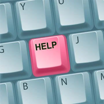 Help key on keyboard Stock Illustration