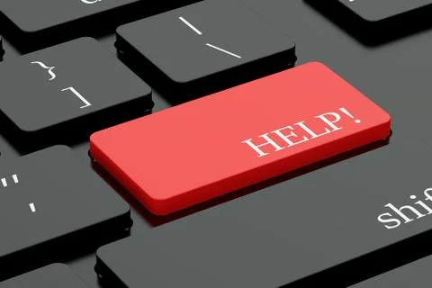 Help keyboard button Stock Illustration