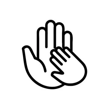Help the kids icon vector. Isolated contour symbol illustration 库存插图