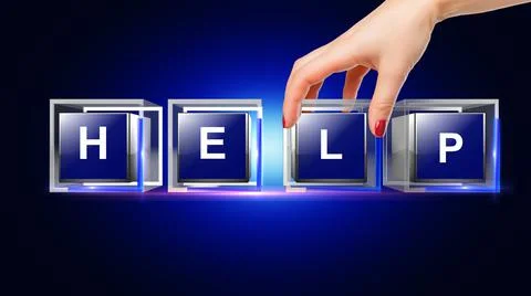 Help Letter Concept Illustrazione stock