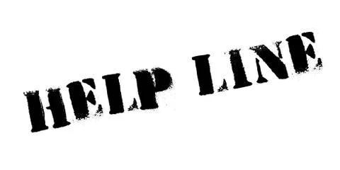 Help Line rubber stamp Stock Illustration