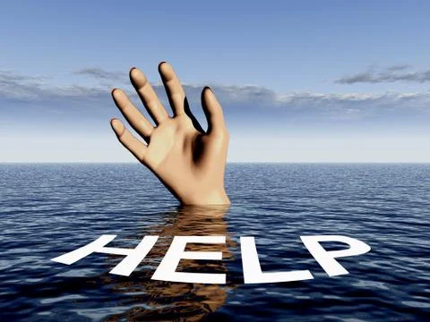 Help Me Stock Illustration