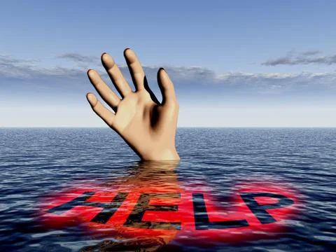 Help Me Stock Illustration