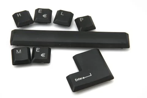 Help me keyboard keys 写真素材
