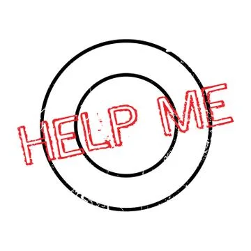 Help Me rubber stamp Stock Illustration