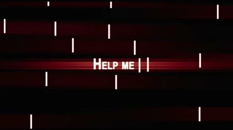Help me text animation with color effect Stock Footage 25962722