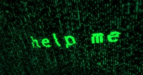 Help me text typing on display screen Stock Footage 333582345