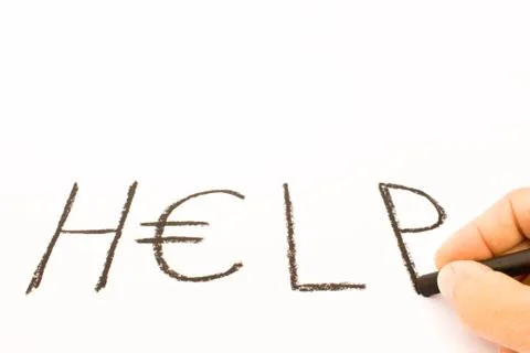 HELP with money Stock Photos