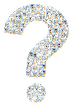 Help Mosaic of Certificate Icons Stock Illustration