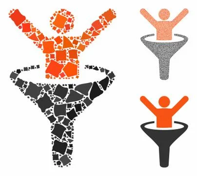 Help Mosaic Icon of Rough Elements Stockillustratie