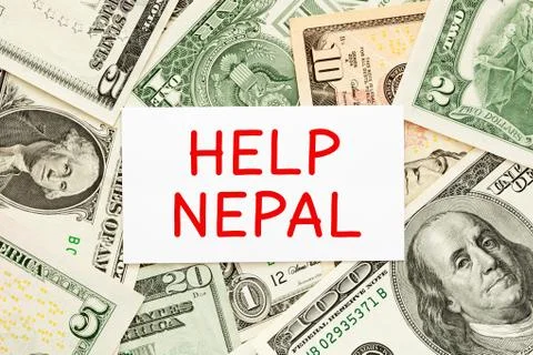 Help Nepal Donation Concept Foto stock