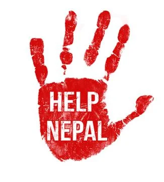 Help Nepal message Stock Illustration