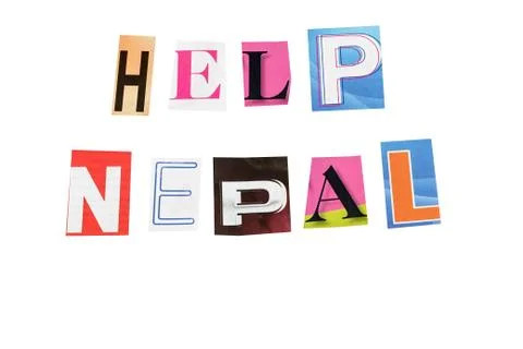 Help nepal 스톡 사진