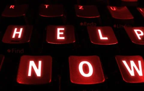 HELP NOW keyboard buttons Stock Illustration