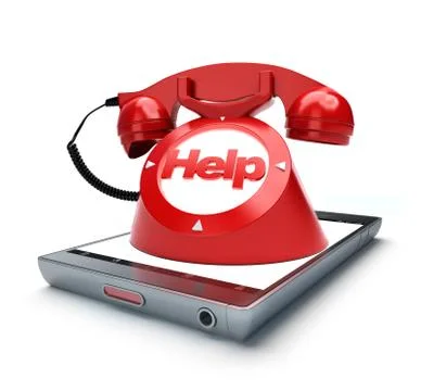 Help phone Stock Illustration