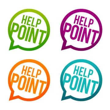 Help Point Buttons. Circle Eps10 Vector. Illustrazione stock