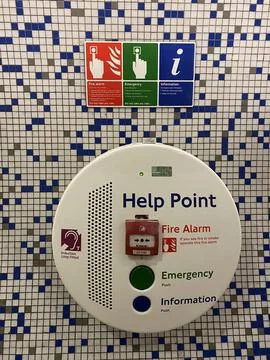 Help point center inside the subway mrt Stock Photos