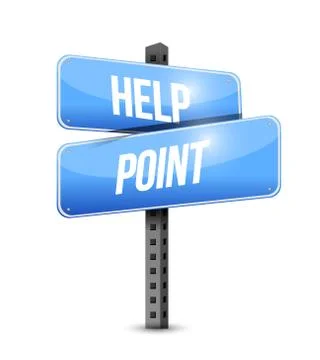Help point road sign illustration design over a white background Stock Illustration