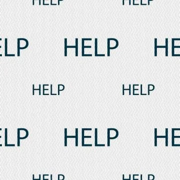 Help point sign icon. Question symbol. Seamless pattern with geometric textur Illustrazione stock