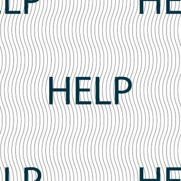 Help point sign icon. Question symbol. Seamless pattern with geometric textur Illustrazione stock