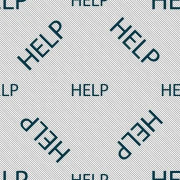 Help point sign icon. Question symbol. Seamless pattern with geometric textur Stock Illustration