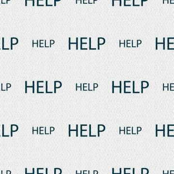 Help point sign icon. Question symbol. Seamless abstract background with geom Illustrazione stock